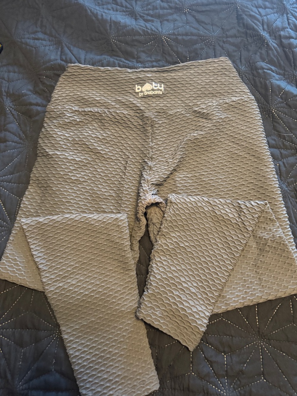 Booty by Brabants Taupe Textured High-Waist Leggings
